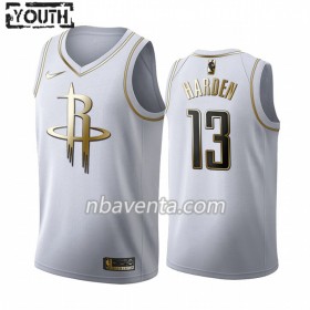 Camiseta Niños Houston Rockets James Harden 13 2019-20 Nike Blanco Golden Edition Swingman